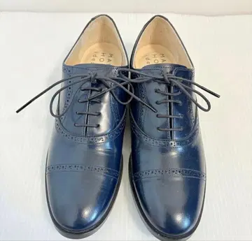 마가렛호웰 가죽 레이스업 슈즈 네이비 22.5