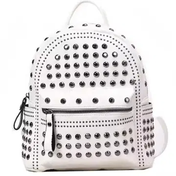 지뢰계 지뢰 백팩 화이트 서브컬쳐 펑크 백