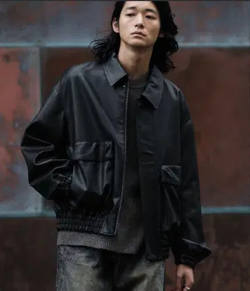 WYM LIDNM ARTIFICIAL GRAIN SHORT BLOUSON