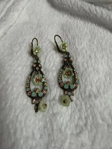 미하엘 네그린 그린 꽃 모티브 귀걸이