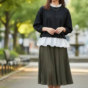 트라쪼 돈나 2WAY 종이상자 니트 x 블라우스 상의 5929