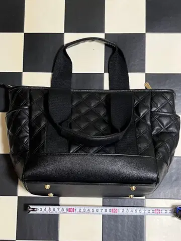 블랙 숄더백 합성 피혁, 2way 지퍼 백. 크리스마스 백 새상품