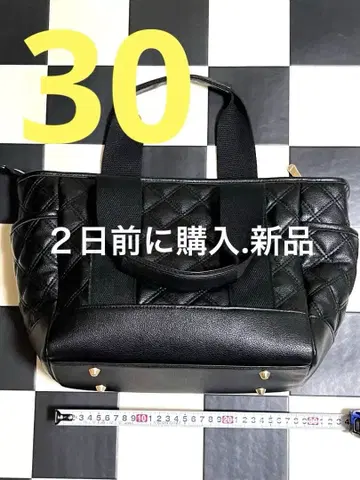 블랙 숄더백 합성 피혁, 2way 지퍼 백. 크리스마스 백 새상품