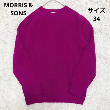 모리스 앤 선즈 마젠타 크루넥 울 스코틀랜드제 34