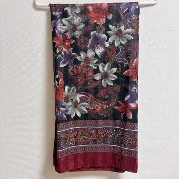 스카프 페이즐리 무늬 꽃무늬 스톨 럭셔리 이탈리아제 116 x 116