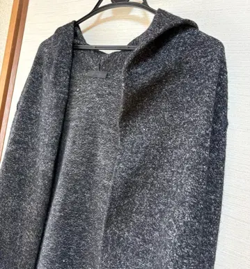 갤러리 바이 블랙 캐시미어 울 후드 겉옷 니트 가디건