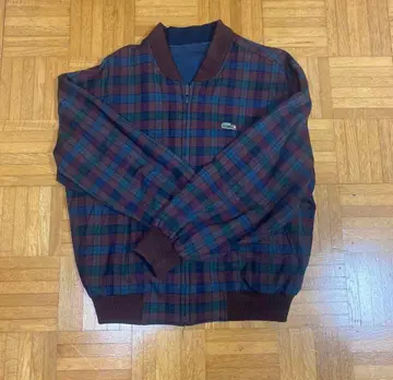 Lacoste 체크 무늬 집업 자켓