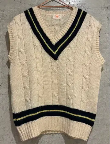 American CLASSIC 칠드런 니트 베스트 케이블 짜임