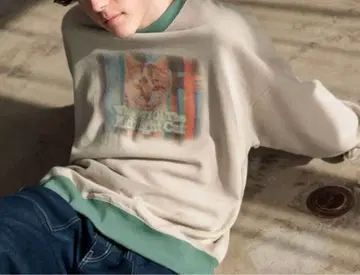 미사용 새상품 니코앤드 레트로 디지털 프린트 우라케 풀오버 남성용