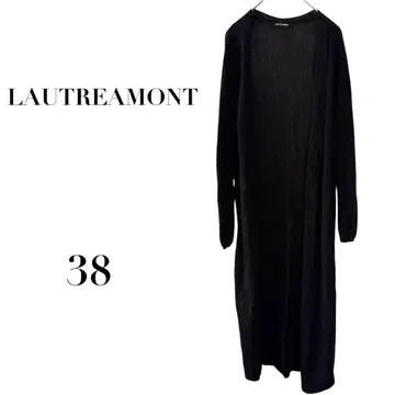 로트레아몽 롱 긴팔 가디건 마 혼방 블랙 38 체형 커버 캐주얼