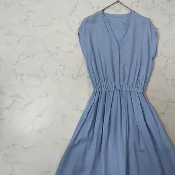 새상품급 IENA 일본제 프렌치 슬리브 플레어 롱 원피스 38