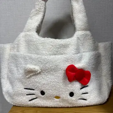 새상품 헬로키티 토트백 화이트 보아 kitty 핸드백