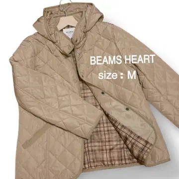 BEAMS HEART 빔즈 퀼팅 후드 부착 자켓