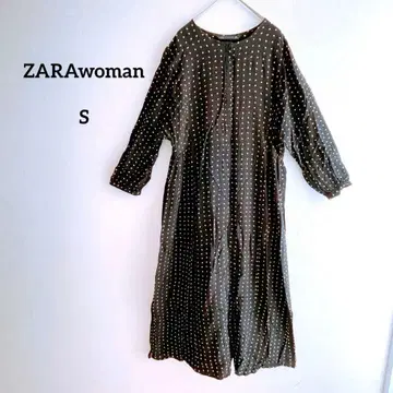 ZARA 도트 셔츠 원피스 블랙 S 사이즈 앞 버튼 5개