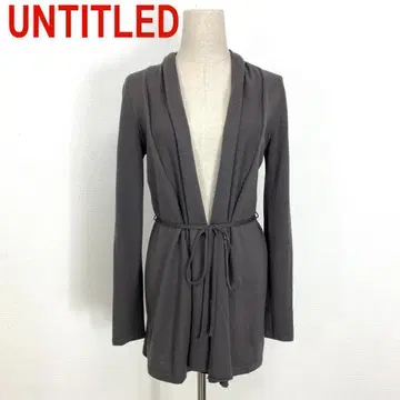 A2069 언타이틀 롱 가디건 울 차콜 그레이 2