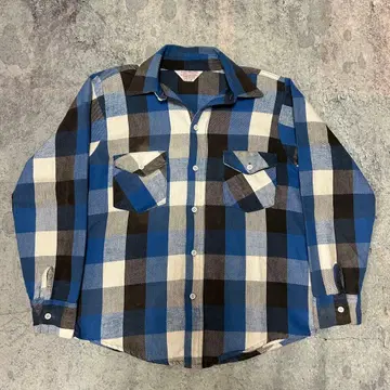 70s Frostproof USA제 헤비 플란넬 셔츠 블록 체크