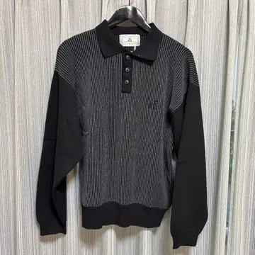 ATE 리브 니트 스웨터 M 블랙