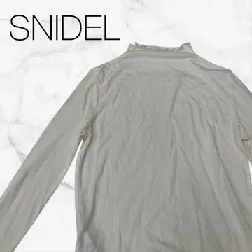 [스나이델] 하이넥 심플 무지 긴팔 화이트 상의 셔츠