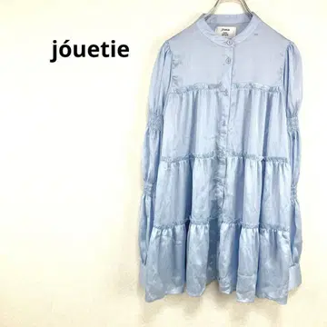 쥬에티 [ M ] 티어드 튜닉 블라우스 노카라 개더