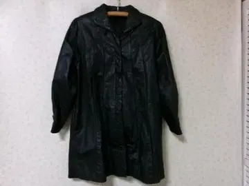 101244 여성용 가죽 코트 블랙