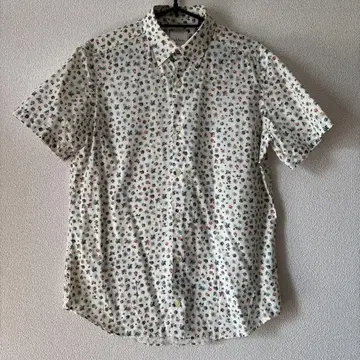 폴 스미스 꽃무늬 반팔 드레스 셔츠 S 사이즈