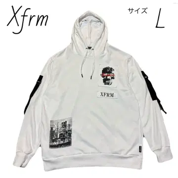 트랜스폼 Xfrm 풀오버 후드티 사이즈 L 스컬 후디