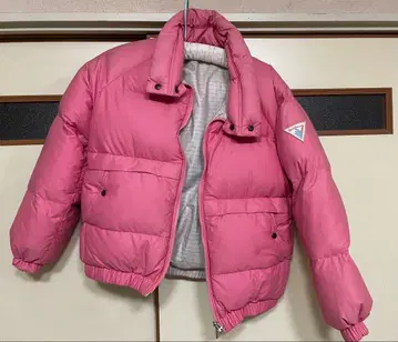 리버서블 핑크 다운 자켓 숏 기장과 바지 (스키용)