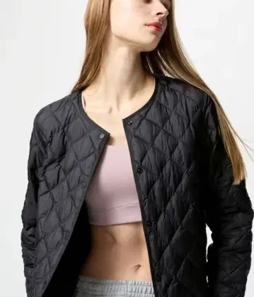 새상품급 UNIQLO 퍼프 테크 퀼팅 자켓 블랙