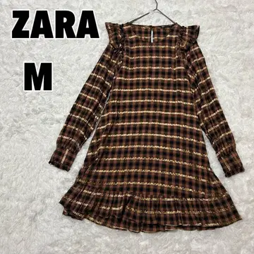 ZARA 자라 (M) 체크 프릴 원피스