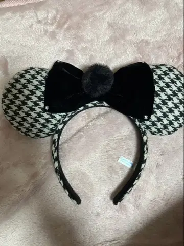 디즈니 머리띠 하운드투스 체크 패턴