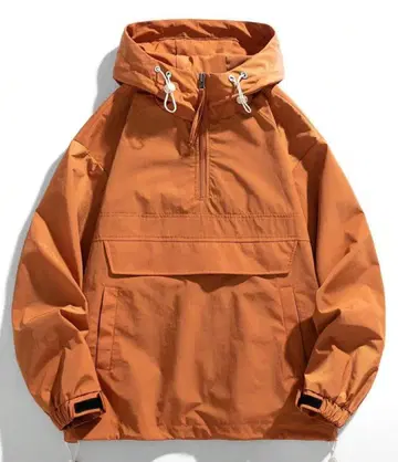 남성용 아노락 후드티 마운틴 후드티 L 사이즈 오렌지 가을/겨울 아우터
