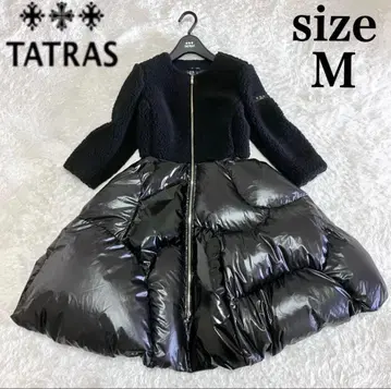 레어템 TATRAS 타트라스 다운 코트 보아 이소재 절개 블랙