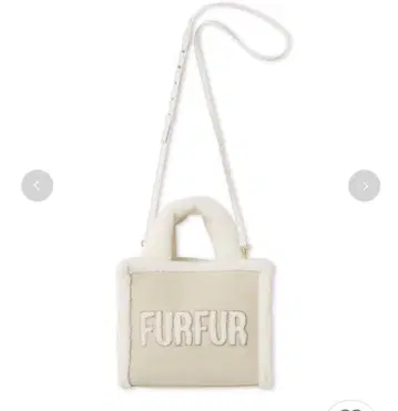 furfur 무스탕 로고 토트백 아이보리