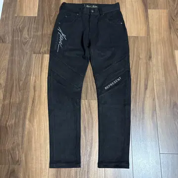 스트레치 스웨이드 롱 팬츠