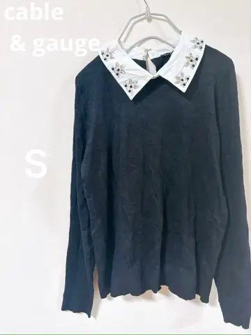 레어 cable & gauge [ S ] 블랙 긴팔 상의 블랙 스웨터