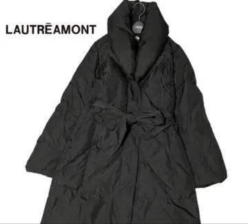 로트레아몽 숄카라 여배우 옷깃 벨트 A라인 다운 코트 새상품급
