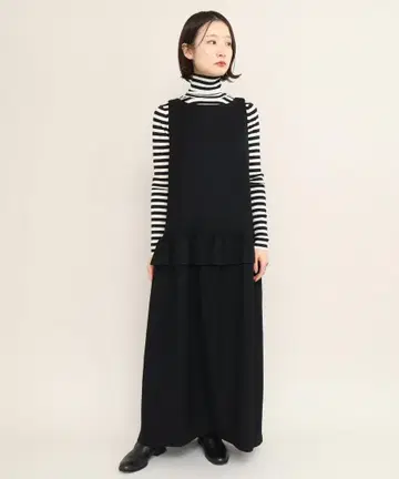 택 포함 새상품 IKI 절개 프릴 개더 원피스