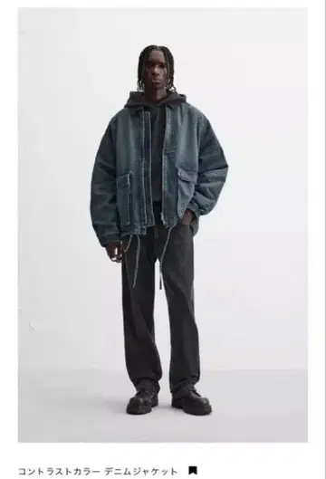 ZARA 대비 컬러 데님 자켓