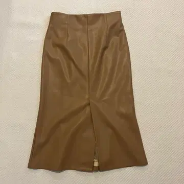 에스트네이션 롱 타이트 스커트 베이지 38 가죽 느낌