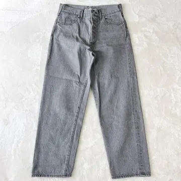 [컨디션 최상] Luvourdays 스트레이트 데님 와이드 블랙 26 L