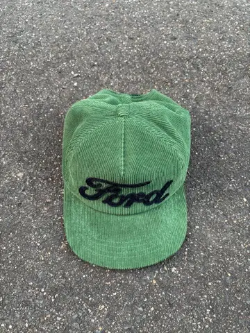 Ford ZARA 코듀로이 그린 캡 그린 자수 스냅백