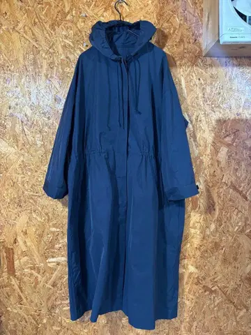 journal standard 네이비 롱 코트 후드 부착