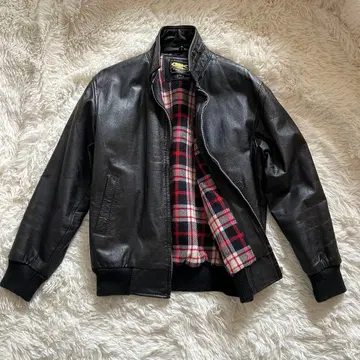 GK 글로벌키 가죽 자켓 블루종 L 블랙 천연 가죽