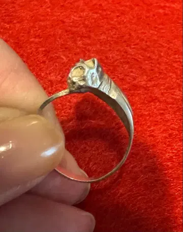 실버 고양이 반지