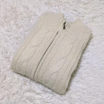 폴스미스 런던 일본제 알파카 니트 케이블 짜임 사이즈 L