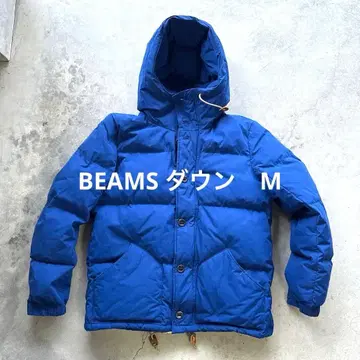 빔즈 다운 자켓 M BEAMS 파랑