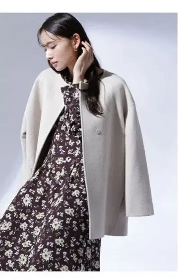 NATURAL BEAUTY BASIC 노카라 코트 아이보리