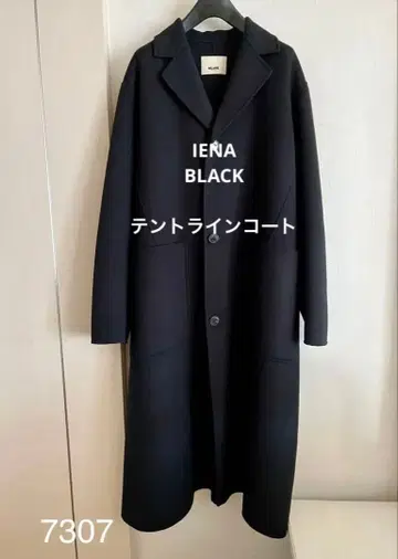 2024AW IENA BLACK 텐트 라인 코트