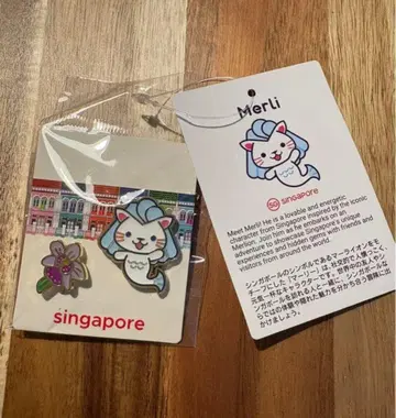 오사카 간사이 박람회 싱가포르관 핀 배지 2개 세트