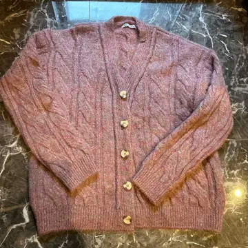 ZARA 케이블 니트 V넥 가디건